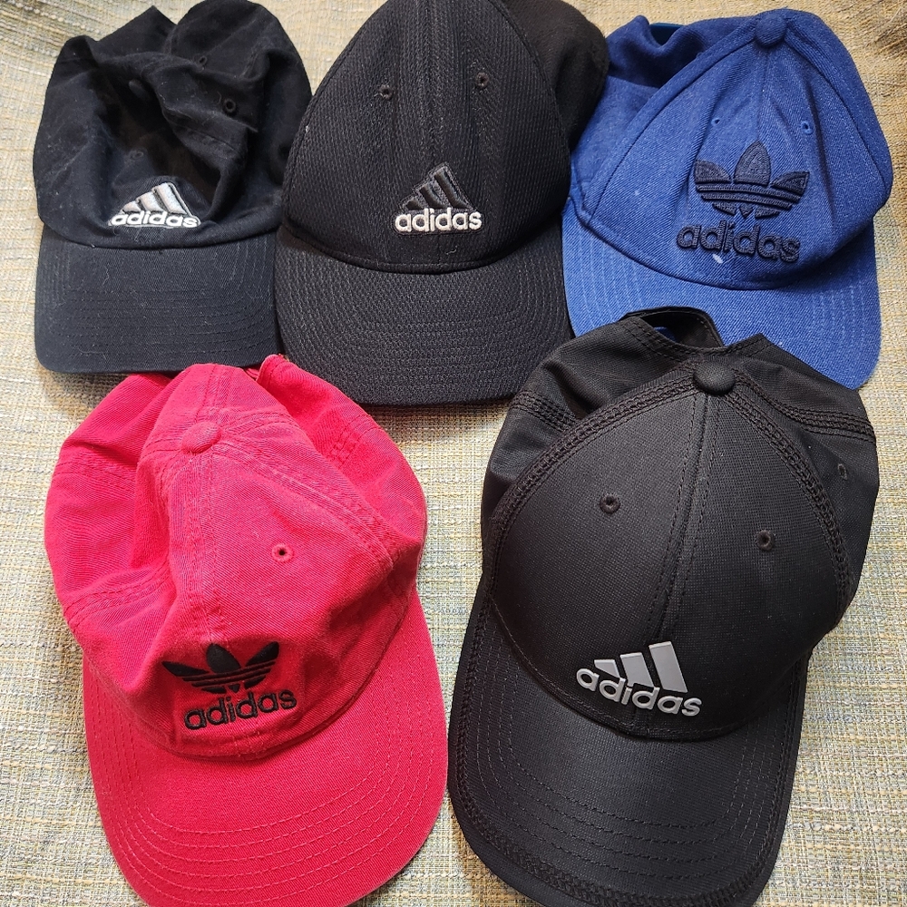 Adidas Mens 5 Lot Baseball Adjustable Hats